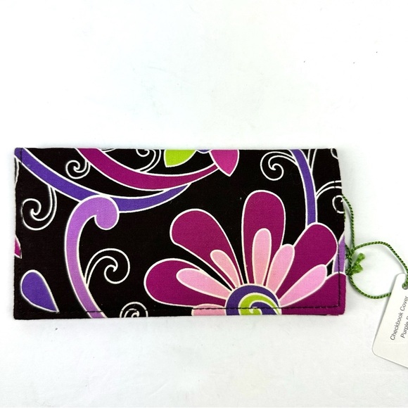 Vera Bradley Checkbook Holder Purple Punch Cotton Canvas Brand New With Tags - Picture 4 of 6